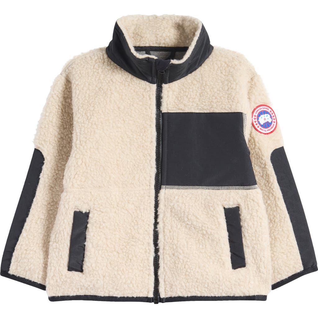Canada Goose Kids' Simcoe Wool Blend Fleece Jacket In Light Tan-tan Clair