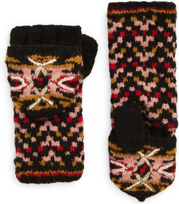 FRENCH KNOT Tilly Fingerless Wool Gloves