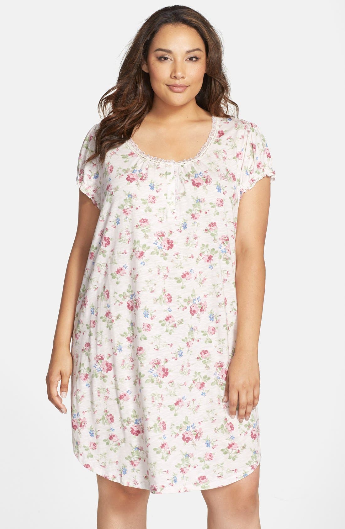 Lauren Ralph Lauren Floral Print Jersey Sleep Shirt (Plus Size) Nordstrom