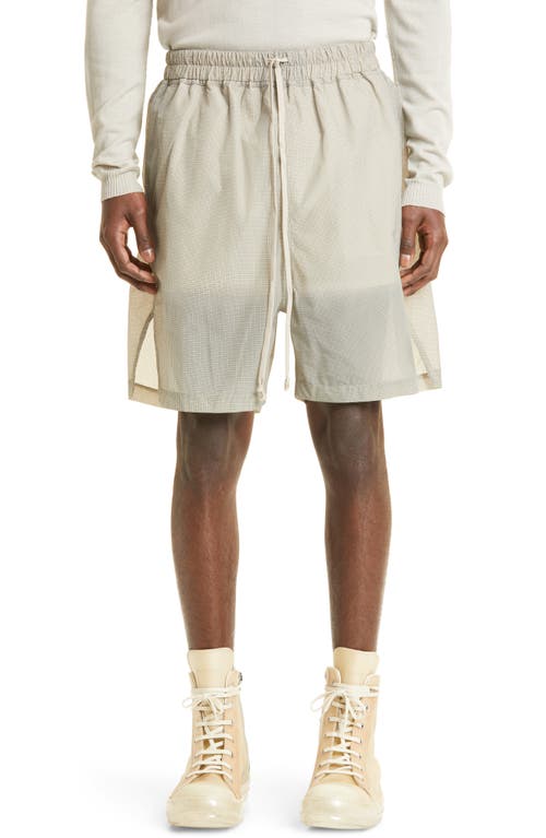 Rick Owens Nylon Ripstop Sheer Shorts in Pearl