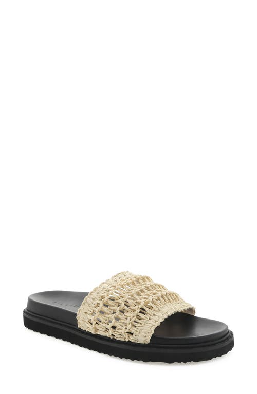 Shop Billini Zaida Woven Slide Sandal In Bone Raffia