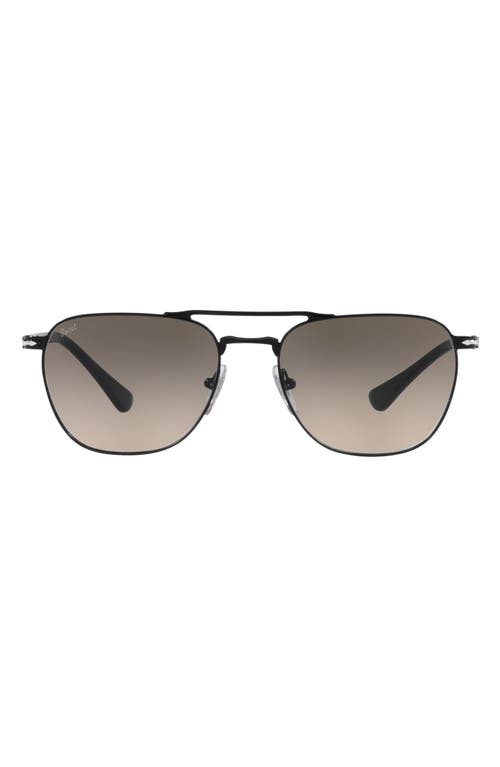 Persol 55mm Polarized Aviator Sunglasses in Black at Nordstrom