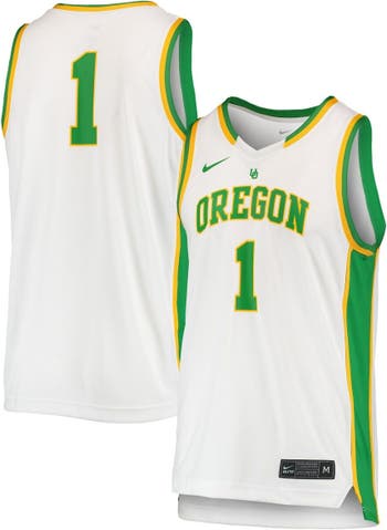 Oregon Ducks Nike Game Jersey - Softball Women's White/Green Used