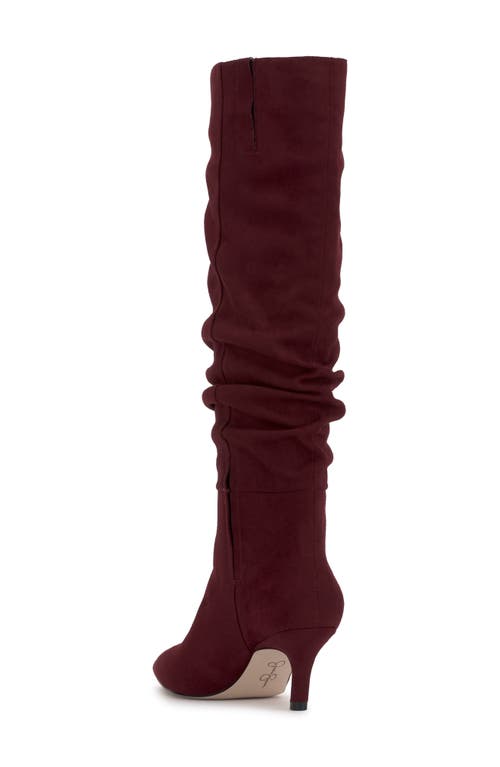 Shop Jessica Simpson Naevy Pointed Toe Knee High Boot In Dark Cherry