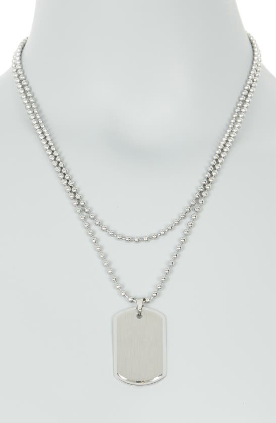 IKE BEHAR FIGARO DOG TAG CHAIN NECKLACE 
