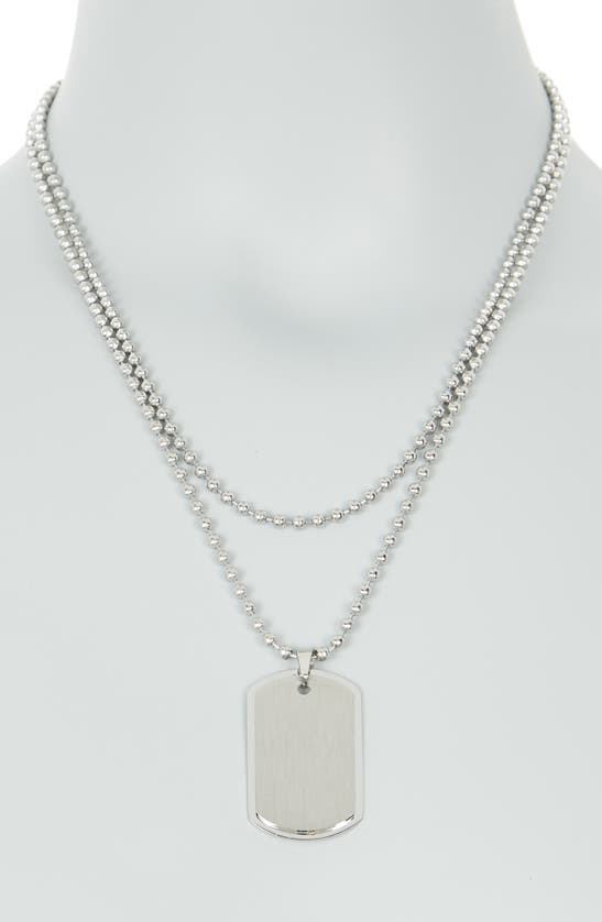IKE BEHAR FIGARO DOG TAG CHAIN NECKLACE