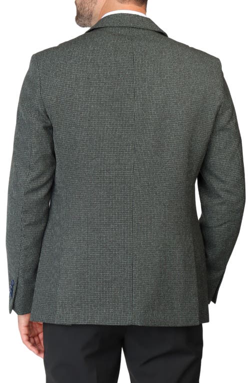 Tailorbyrd Micro Heathered Check Sport Coat In Olive