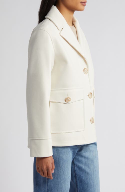 Shop Sam Edelman Patch Pocket Short Coat In Modern Ivory