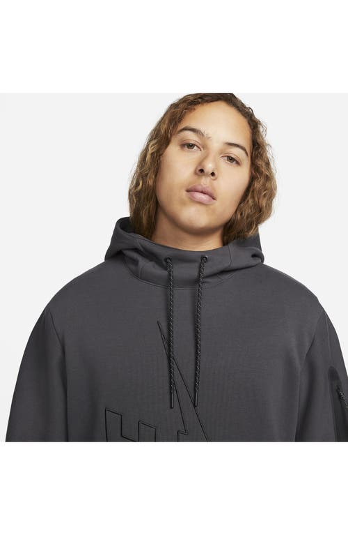 Shop Nike Tech Fleece Pullover Graphic Hoodie In Anthracite/anthracite