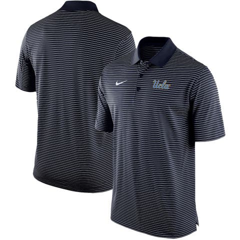 Men's Nike Navy/Gray Milwaukee Brewers Home Plate Striped Polo