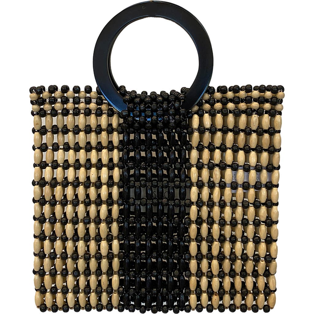 L*space Lspace Rocky Wood Beaded Handbag In Black
