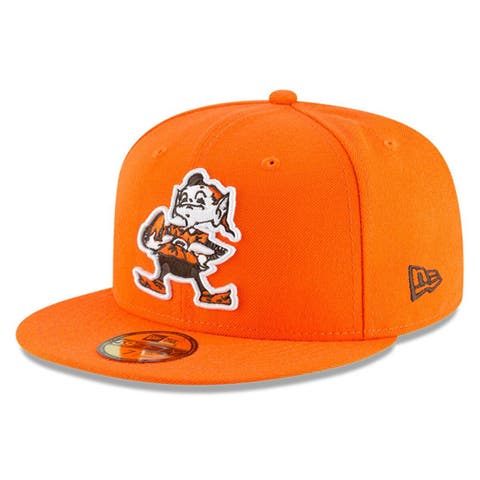 Men's New Era Brown/Orange Cleveland Browns Team Banded 39THIRTY Flex Hat