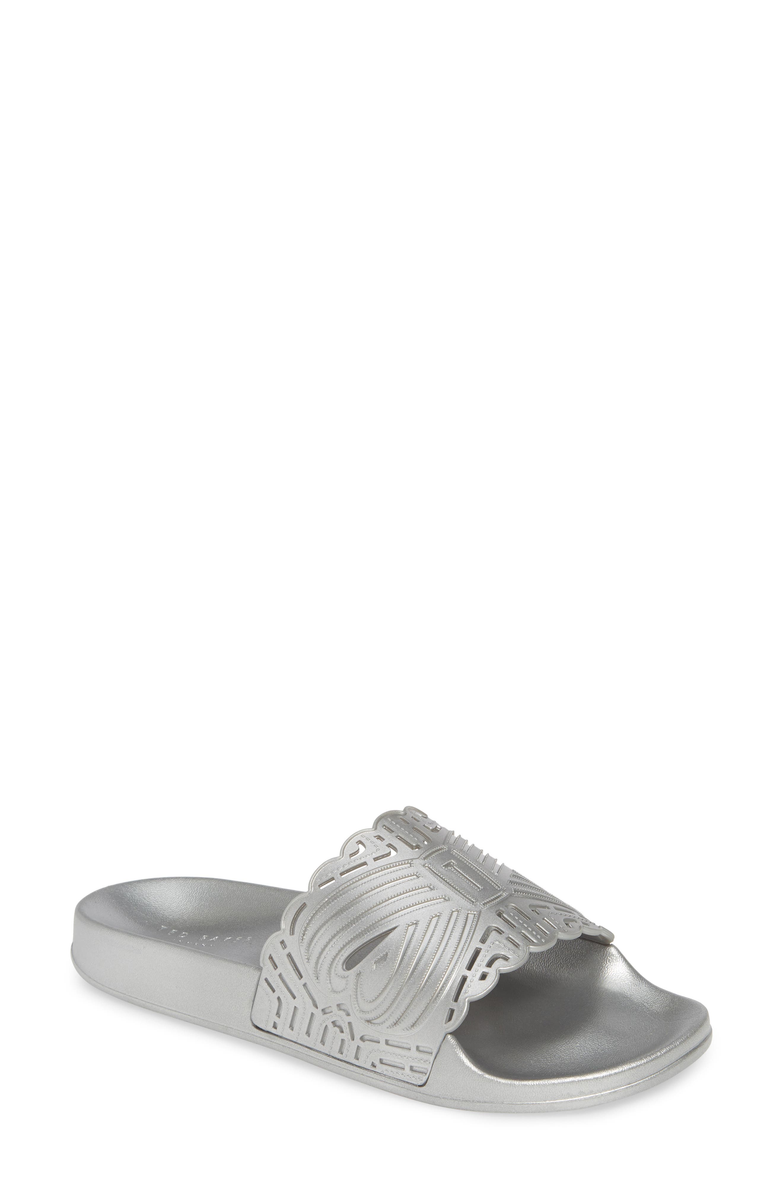 Ted Baker London Missley Perforated Sport Slide, Metallic