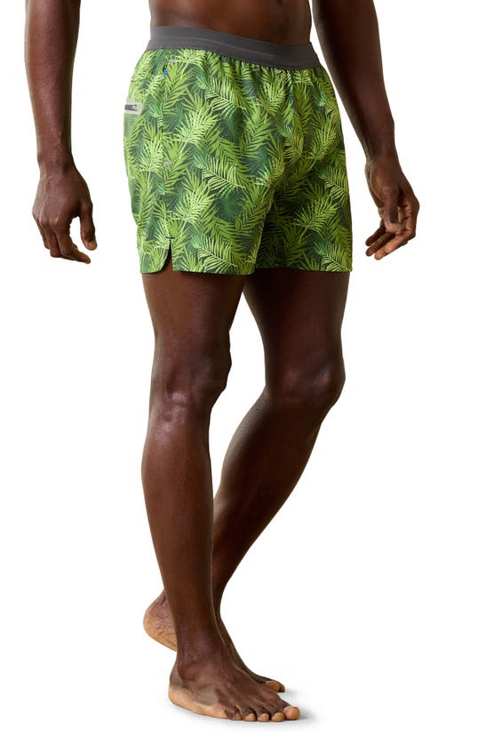 Shop Tommy Bahama Maul Breaker Palm Route Swim Trunks In Wild Clover