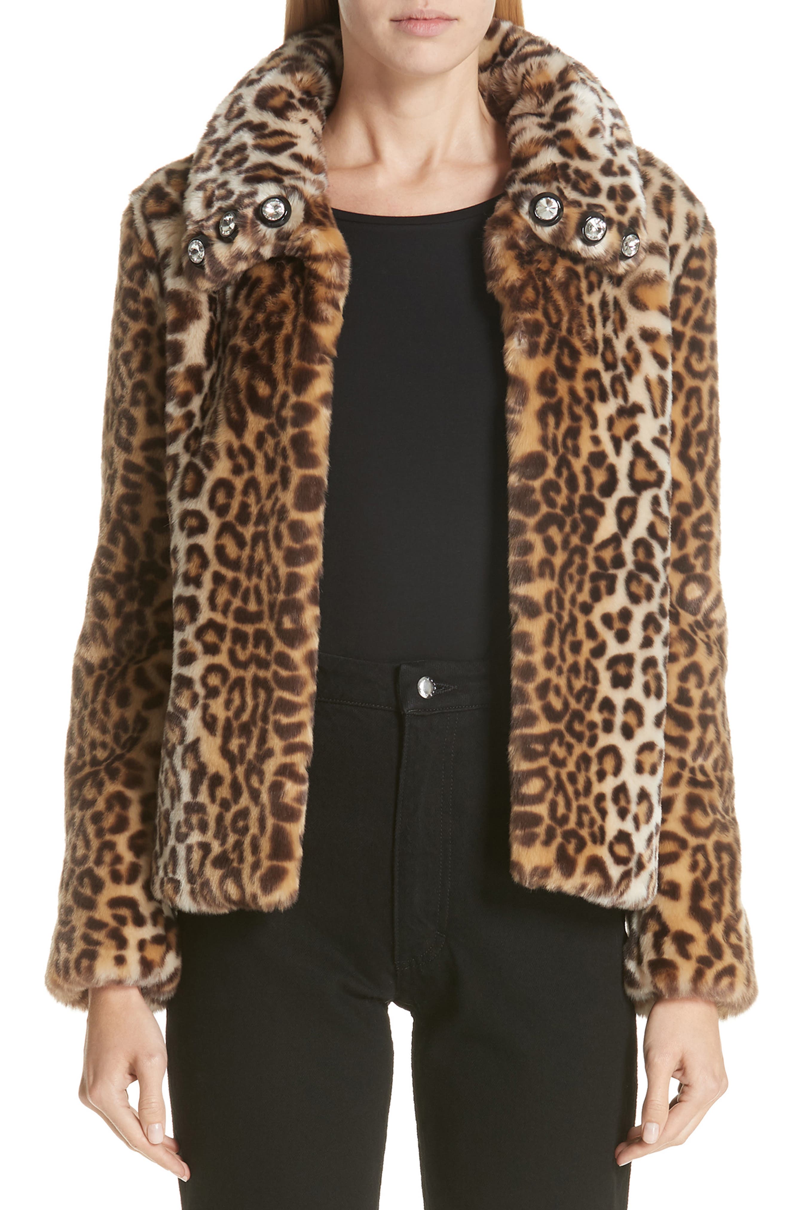 short leopard print jacket