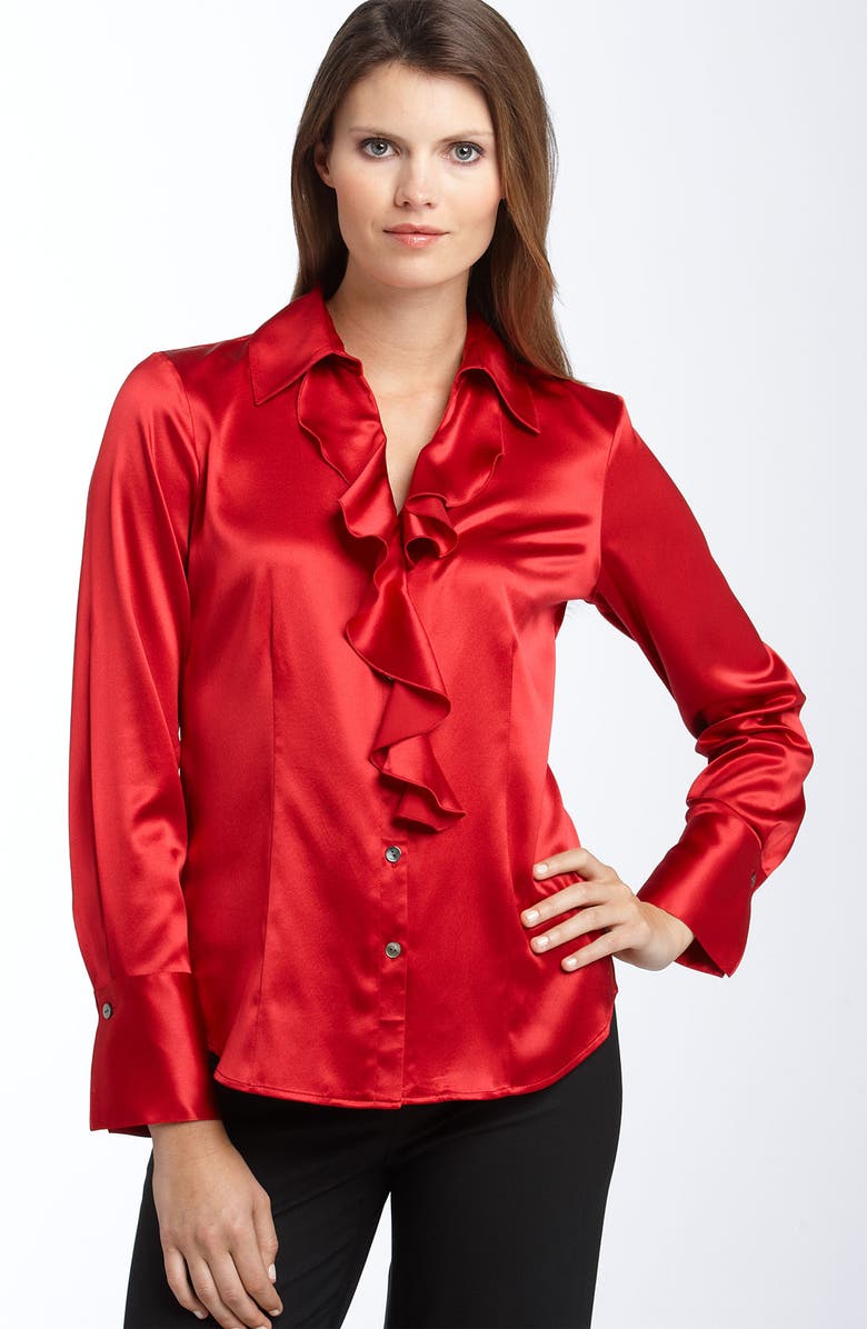 Paperwhite Ruffle Front Blouse | Nordstrom