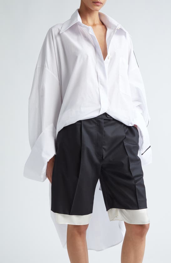 Shop Peter Do Oversize Button-up Coat Shirt In White