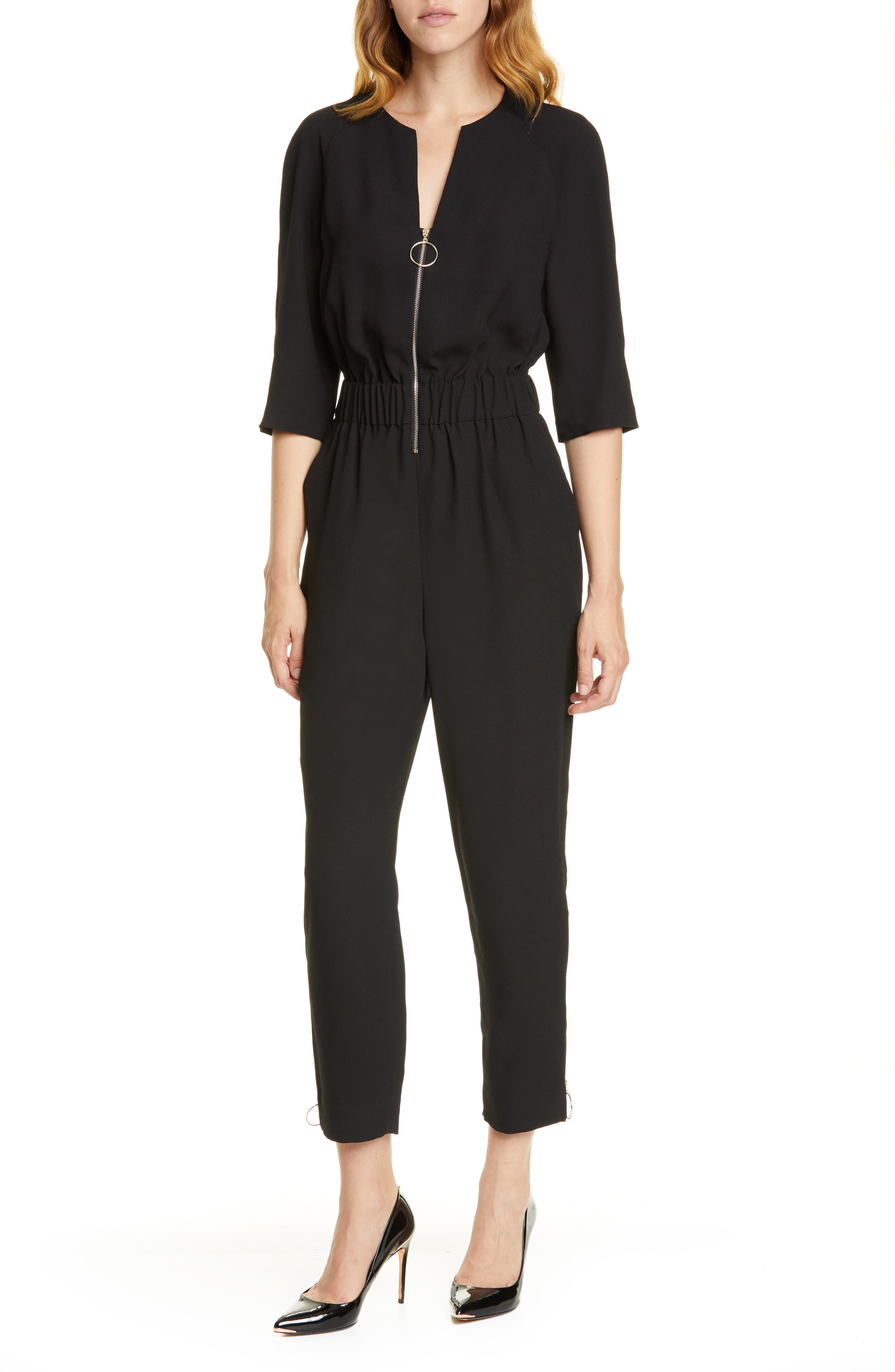 Ted Baker London Iiris Zip Front Jumpsuit Nordstrom