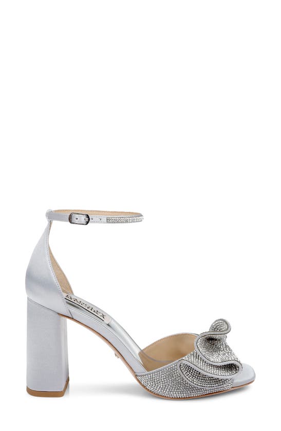 Shop Badgley Mischka Collection Poppy Ankle Strap Sandal In Silver