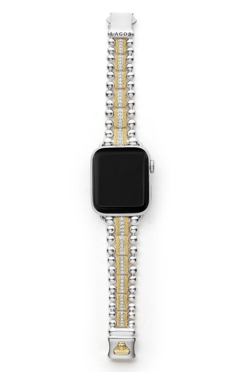 Shop Lagos Smart Caviar Diamond Luxe Apple Watch® Watchband In Gold/silver