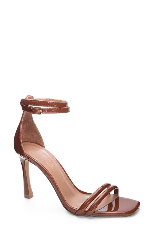 Jasmine Ankle Strap Stiletto Sandal in Brown