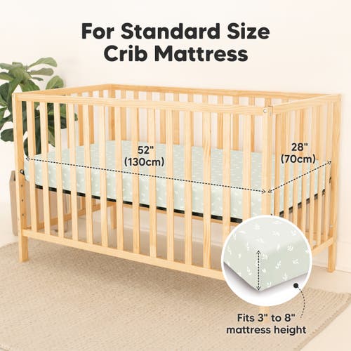 Keababies 2-pack Isla [protect+] Waterproof Crib Sheets In Herb