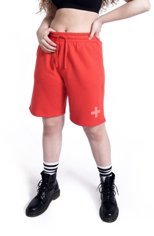 BP. + Wildfang Fleece Sport Shorts in Red Something Else