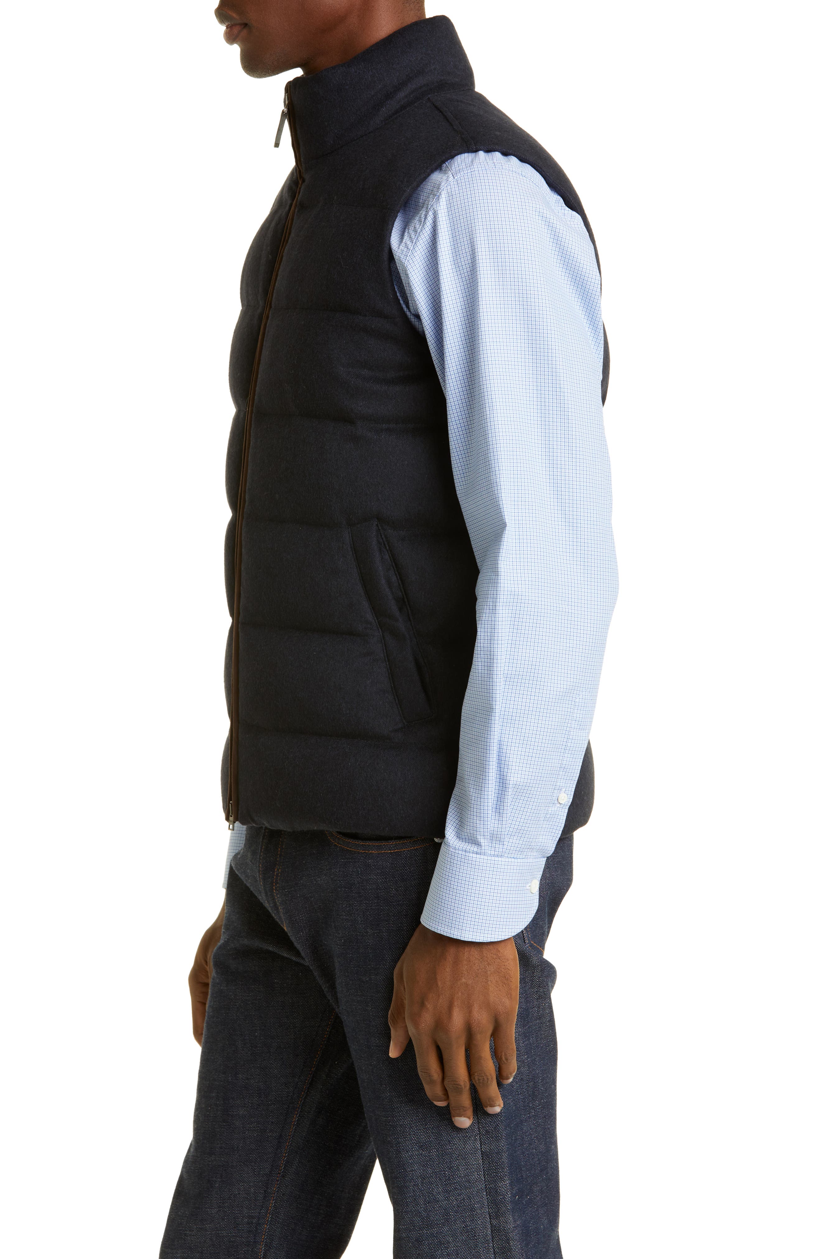 cashmere puffer vest