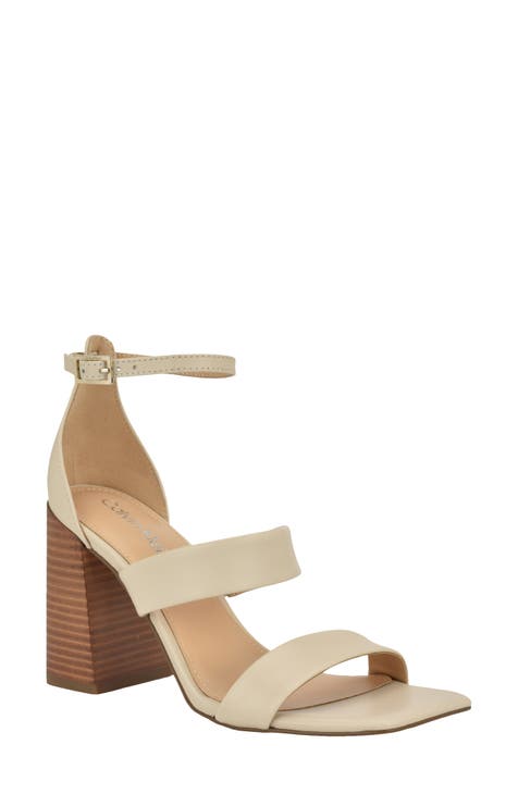 Calvin klein block heel sandals best sale