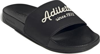 adidas, Shoes, Adidas Adilette Shower Unisex Slip On Sandals Black Mens  Size 3 Womens 14