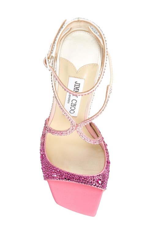 Shop Jimmy Choo Azia Crystal Embellished Sandal In Candy Pink/crystal