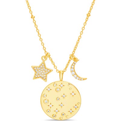 Lesa Michele Star & Moon Pendant Necklace