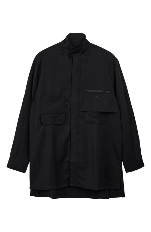 Shop Y-3 Twill Overshirt In Black