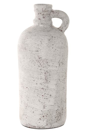 Ginger Birch Studio Cream Ceramic Vase In Cream