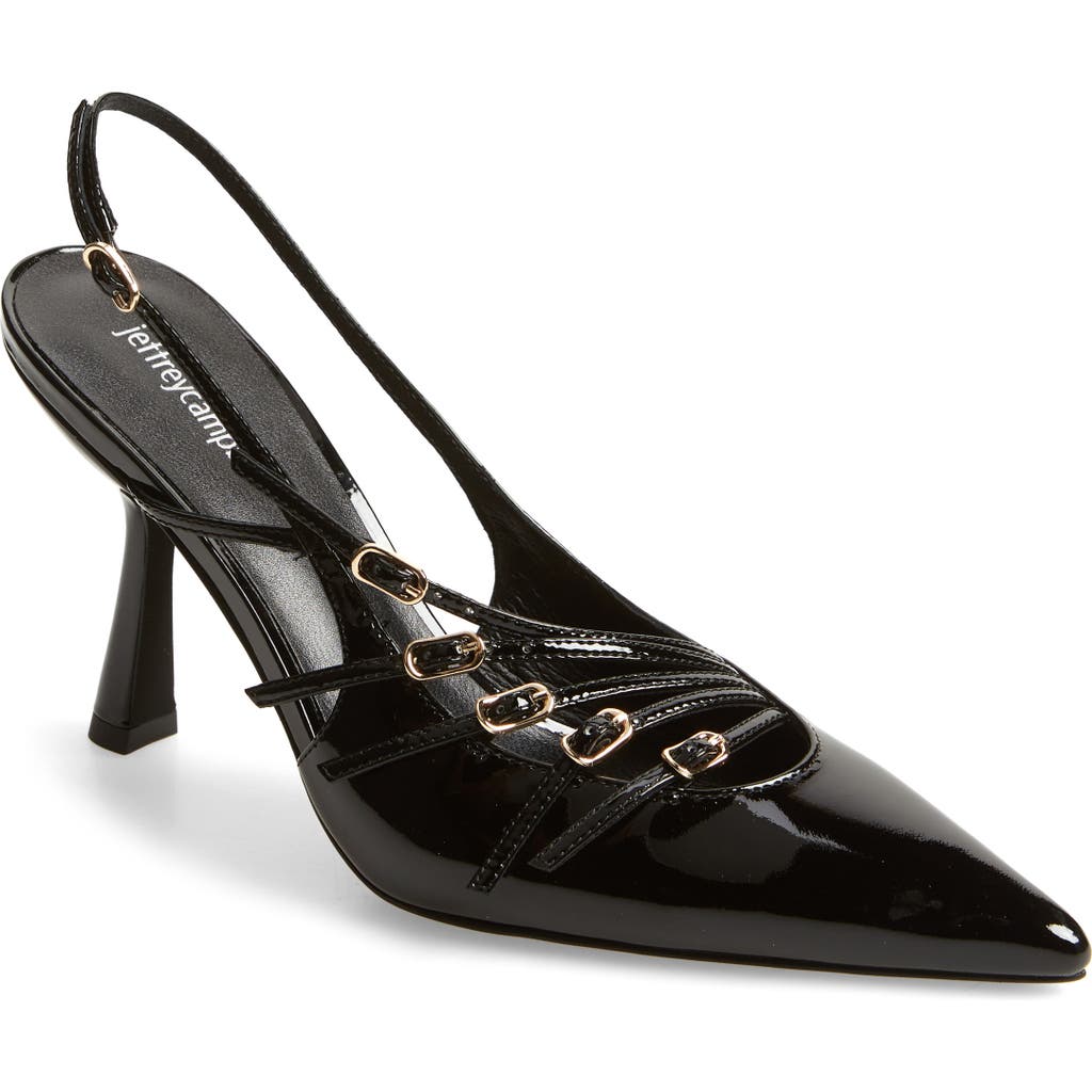 Jeffrey Campbell Lash Patent Pointed Toe Pump In Black