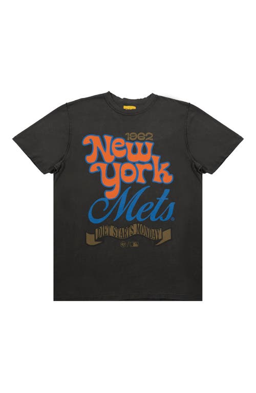 DIET STARTS MONDAY x '47 Mets Banner Graphic T-Shirt in Vintage Black