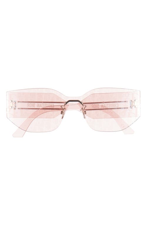 Shop Dior 'club M6u Shield Sunglasses In Shiny Palladium/violet