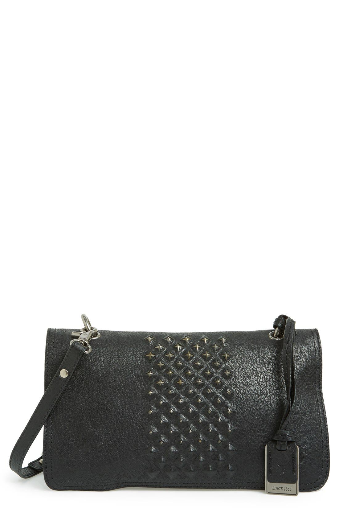 frye studded crossbody bag