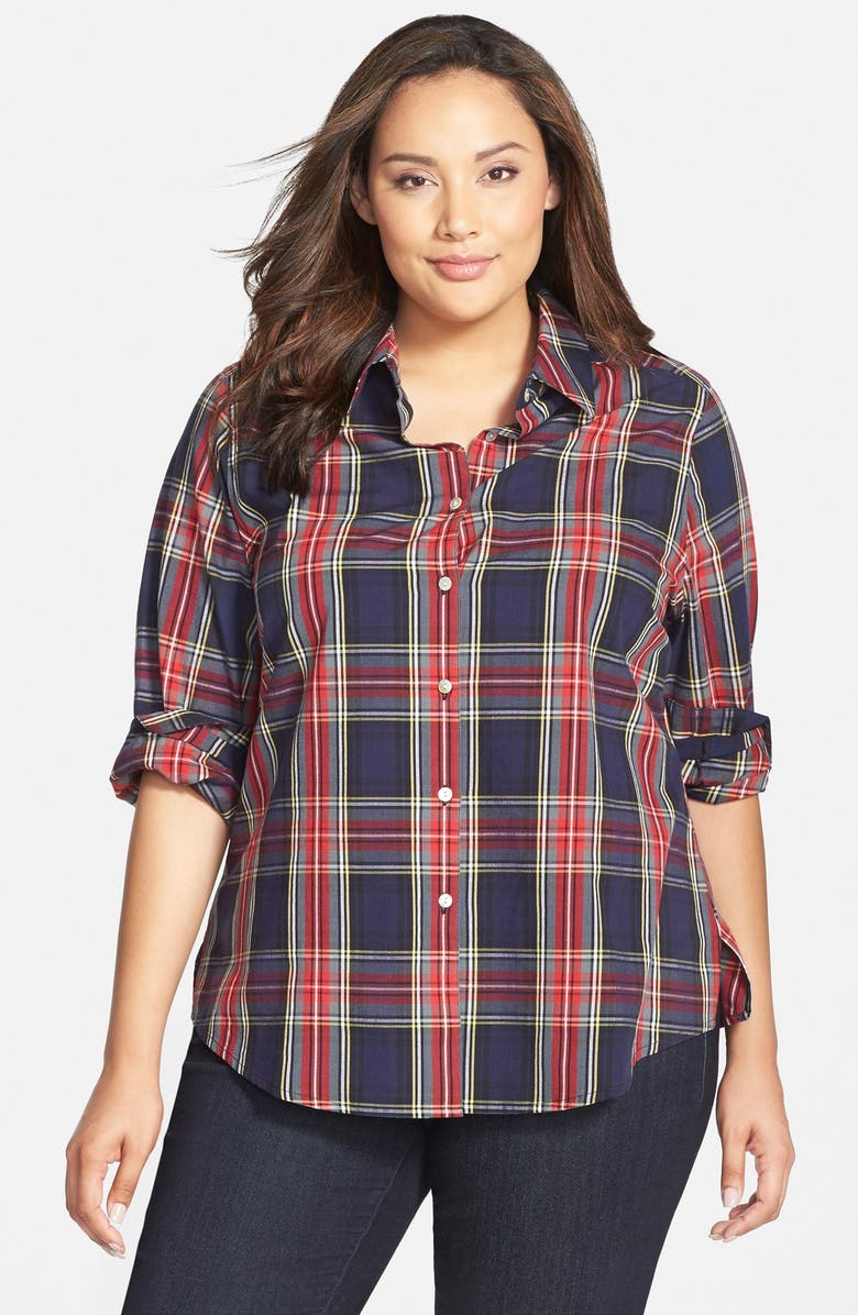 Foxcroft Tartan Plaid Shirt (Plus Size) | Nordstrom