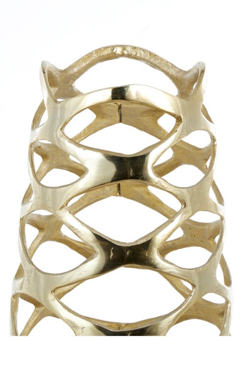 Vivian Lune Home Geometric Tall Vase In Gold