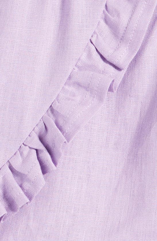 Shop Tiny Tribe Kids' Ruffle Cotton Shorts In Lilac