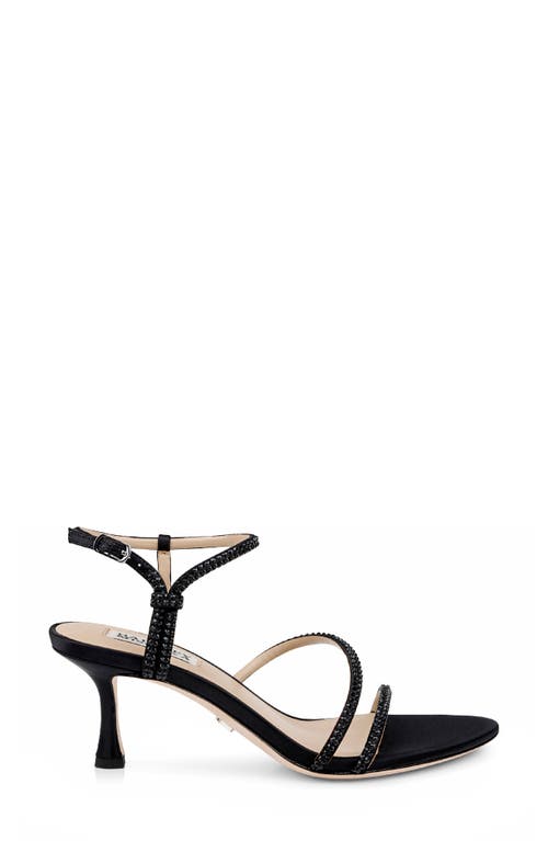 Badgley Mischka Collection Julianna Ankle Strap Sandal In Black Satin