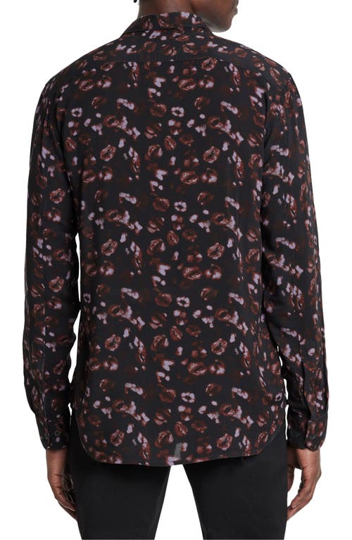 John Varvatos Men's Rodney Kiss-print Sport Shirt In Carbon Grey