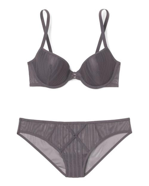 Naia Holly Unlined Demi Bra In Dark Grey