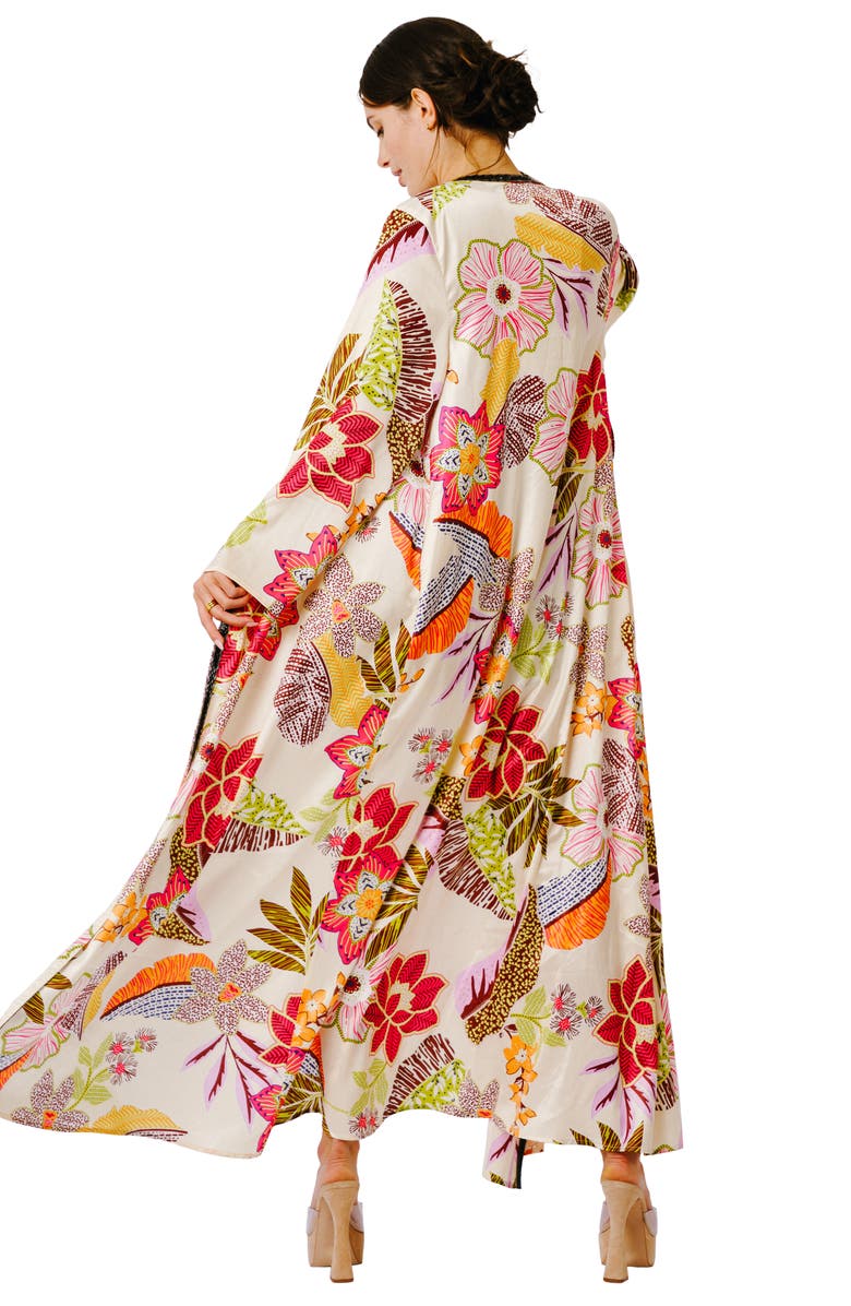 CIEBON Floral Long Sleeve Maxi Wrap Dress | Nordstromrack