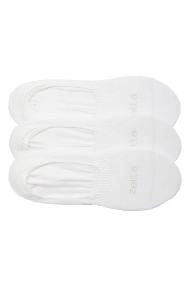ZELLA 3-Pack No-Show Socks, Main, color, WHITE