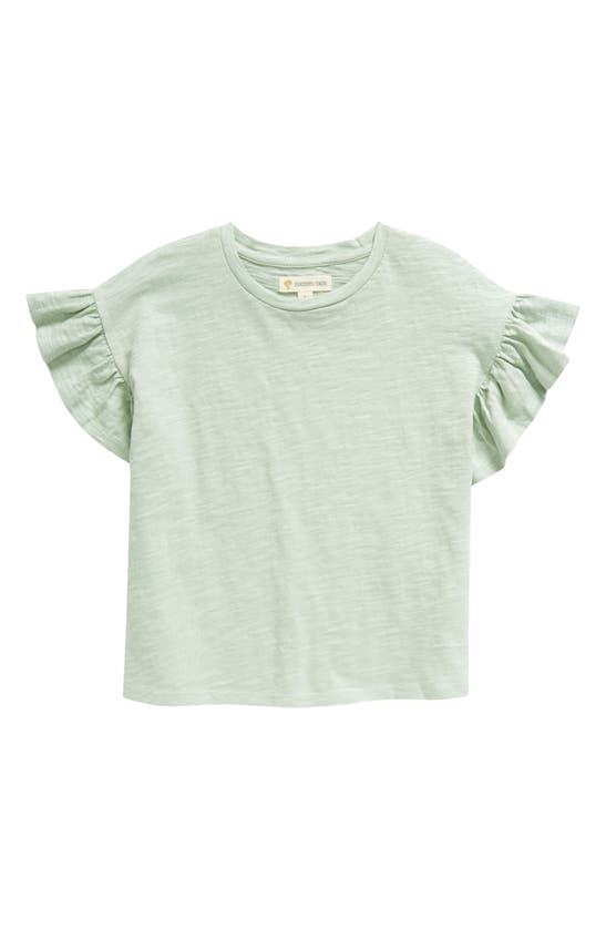 Shop Tucker + Tate Kids' Ruffle Sleeve Cotton T-shirt In Green Frozen