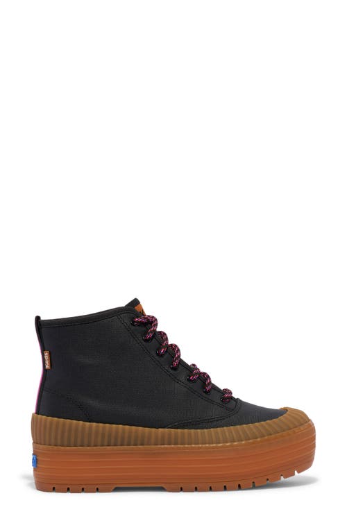 Shop Keds ® The Platform Sneaker Bootie In Black/gum