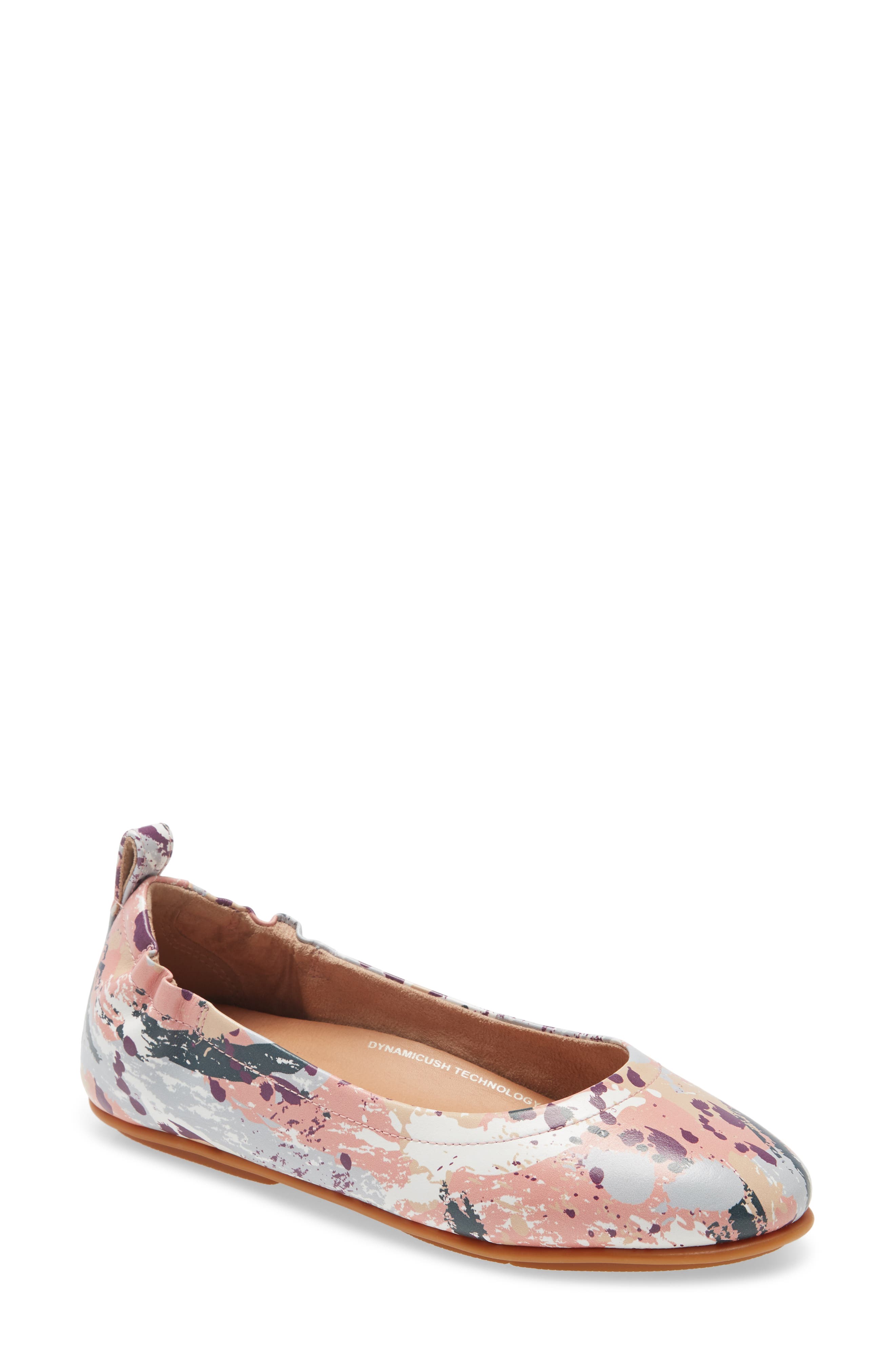 Fitflop Allegro Print Ballet Flat In Rose Pink