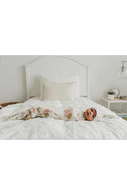 Copper Pearl Ferra Knit Swaddle Blanket In Orange